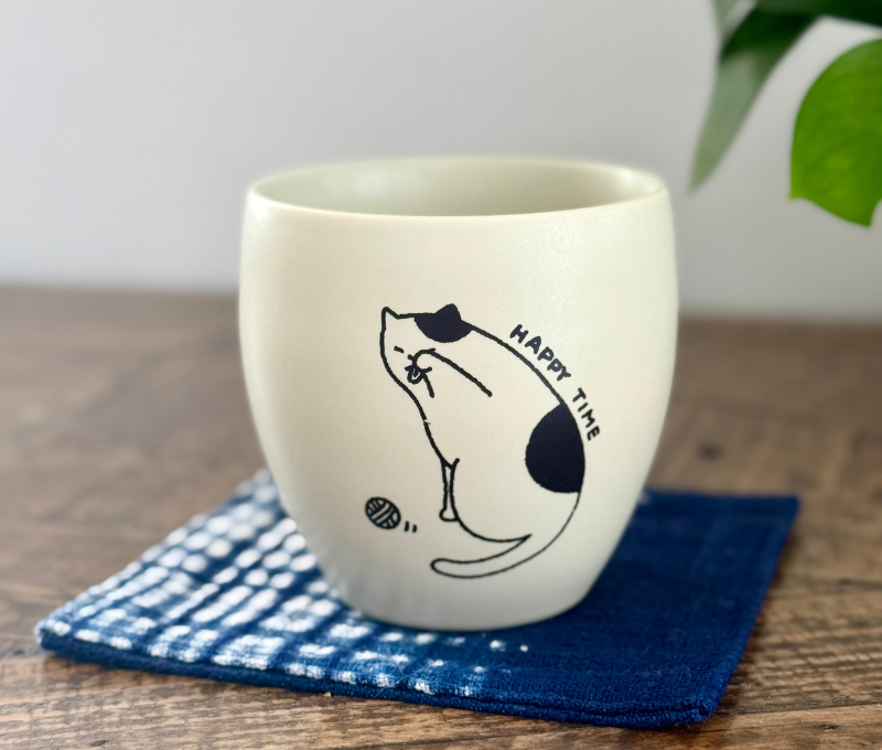 39 Arita Double Wall Cup – Kyoto Cat Edition