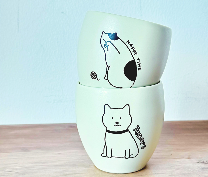 39 Arita Double Wall Cup – Kyoto Cat Edition