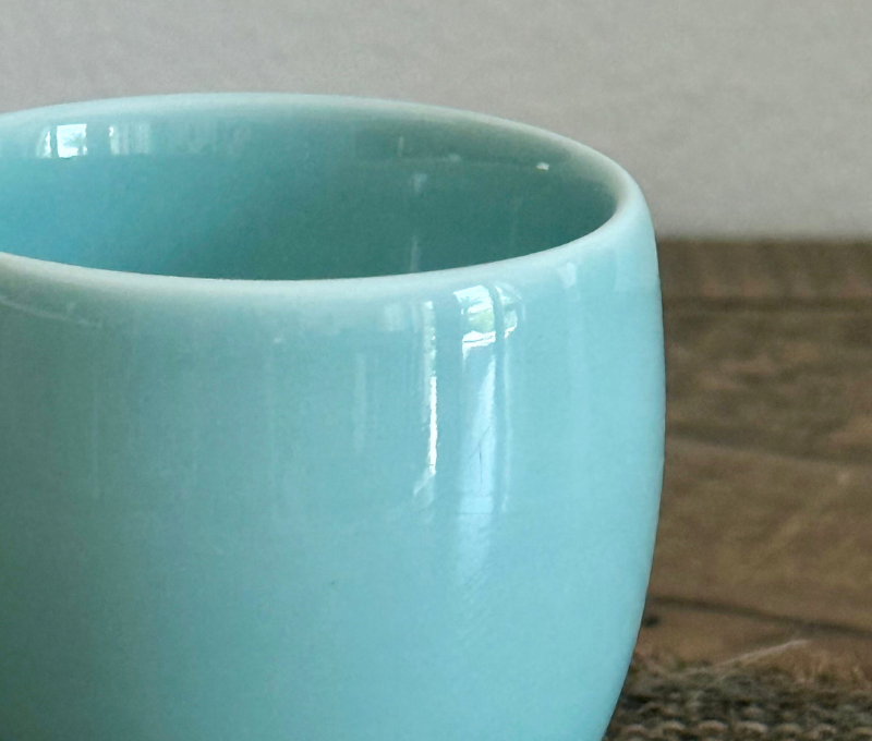 39 Arita Double Wall Cup – Pale Celadon (Size S) close up